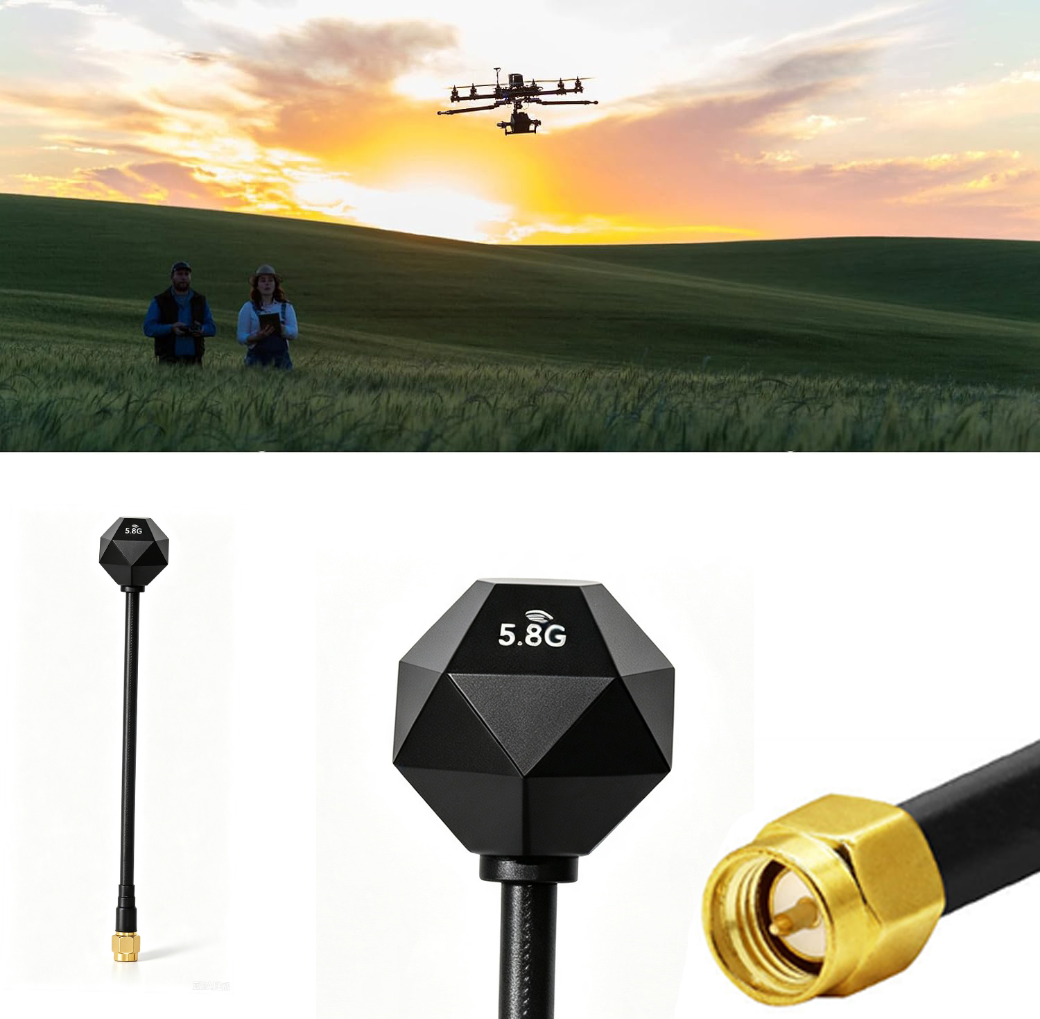 Antena de 5.8GHz 3.5dBi LHCP R - Drone Racing Antenna reseña y precio